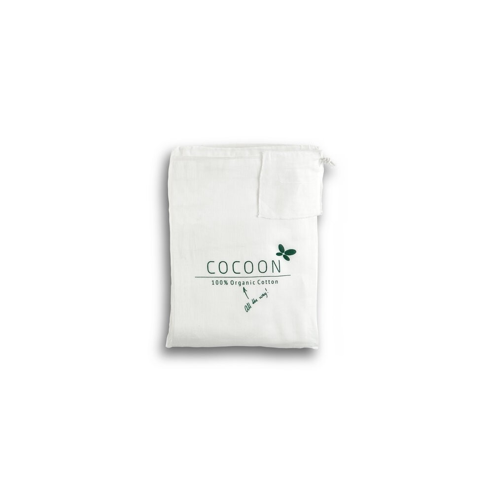 Linge de lit 100% coton biologique, 100x140 et 40x45 cm, blanc