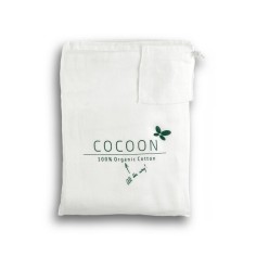 Cocoon Bettwäsche 100% organische Baumwolle, 140x200 & 60x63 cm, weiss