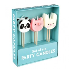 Geburtstagskerzen Animal Friends, 6 Stk.