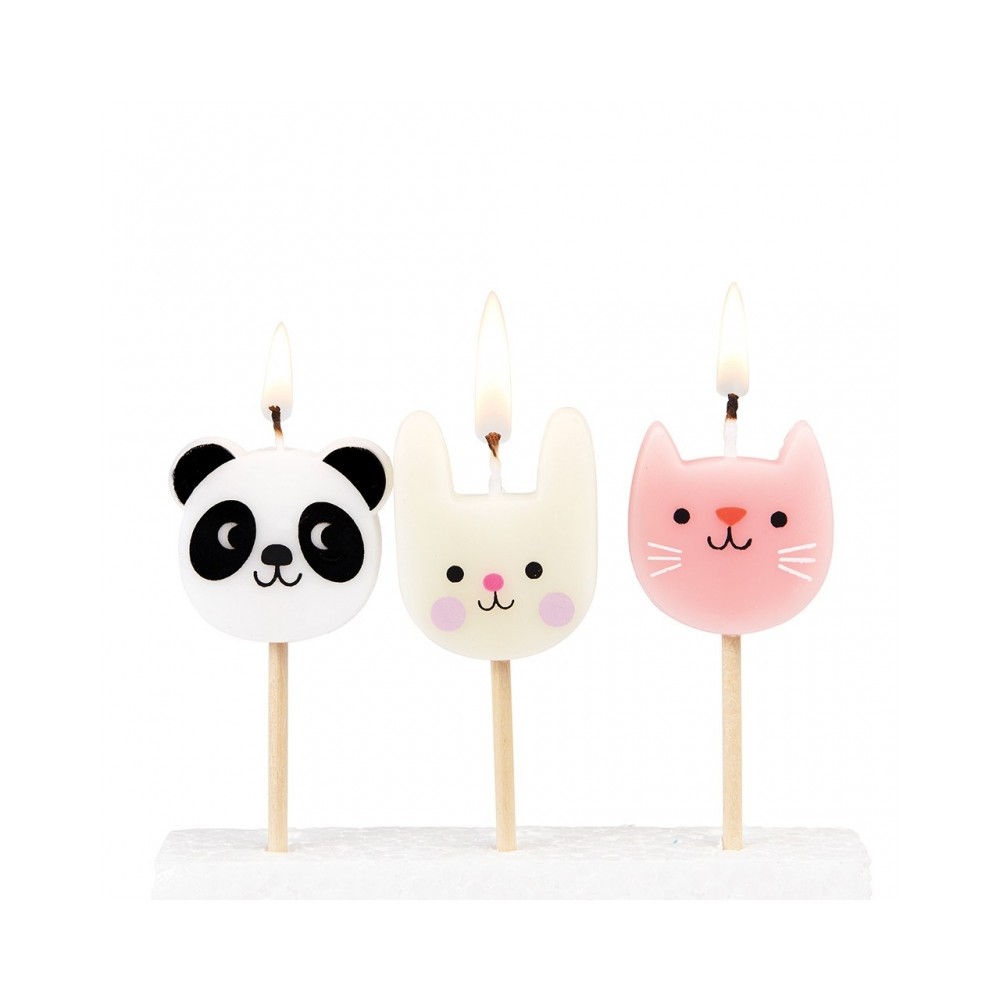 Geburtstagskerzen Animal Friends, 6 Stk.