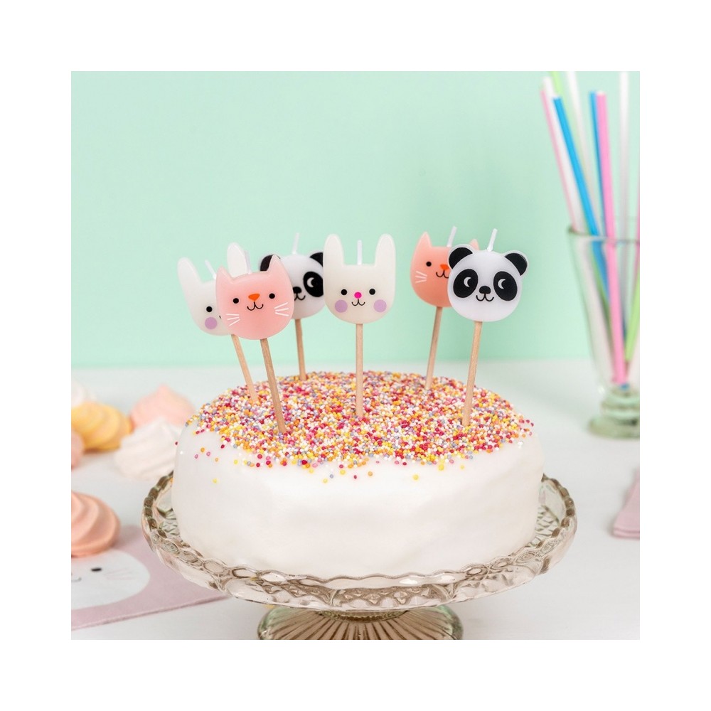 Geburtstagskerzen Animal Friends, 6 Stk.