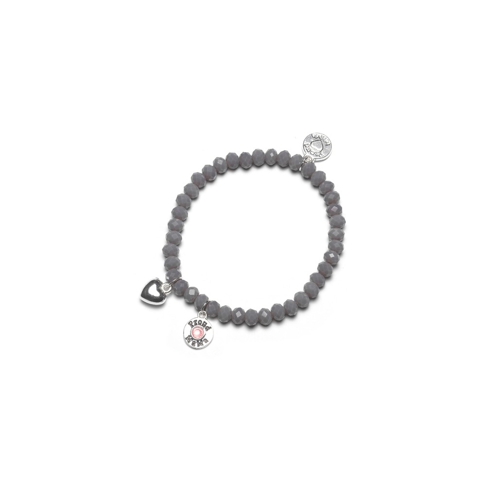 Armband, Herz Grau