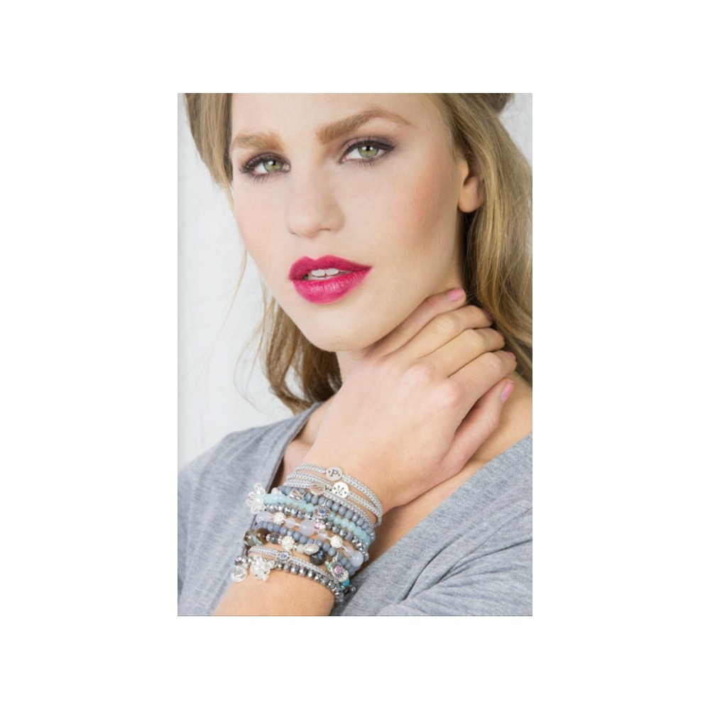 Bracelet, coeur taupe