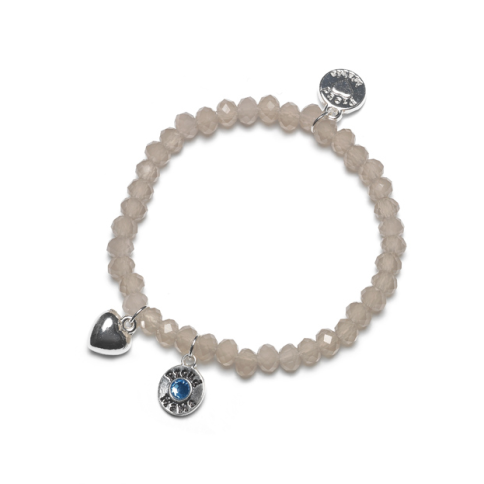 Bracelet, coeur taupe