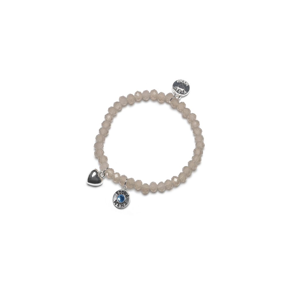 Bracelet, coeur taupe