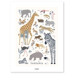 Poster, Tiere des Dschungels