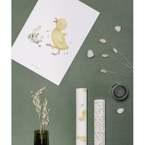 Poster, Retro Ente gelb