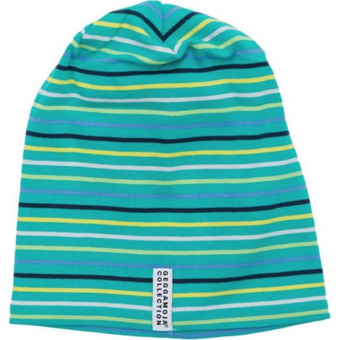 Chapeau, rayures, turquoise