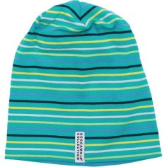 Chapeau, rayures, turquoise