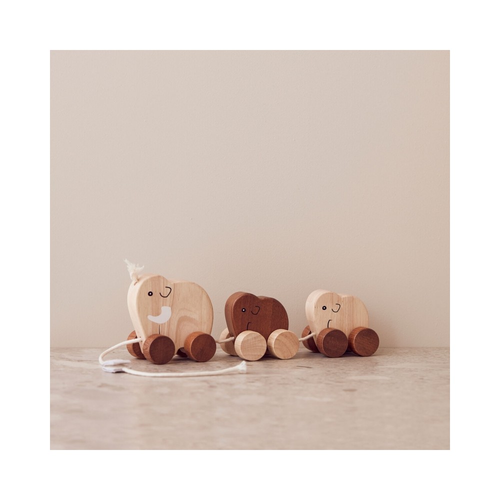 Kids Concept Nachziehspielzeug, Mammutfamilie
