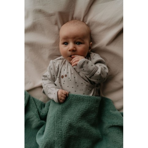 Snoozebaby zweischichtige Decke 75 x 100 cm, Smokey Green