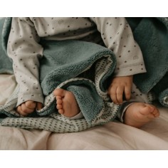 Snoozebaby zweischichtige Decke 75 x 100 cm, Smokey Green