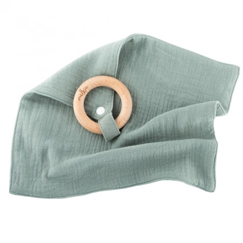 Beissring mit Nuschi aus Musselin Baumwolle, Sage