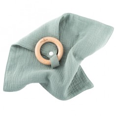 Beissring mit Nuschi aus Musselin Baumwolle, Sage