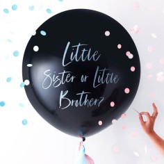 Gender Reveal "Little Brother or Sister" Ballon