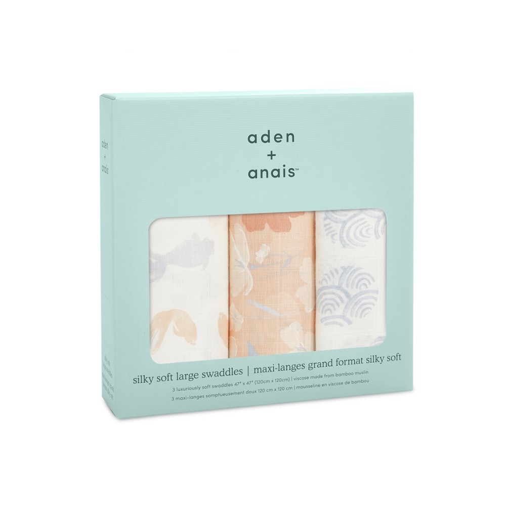 Aden + Anais Silky Soft Swaddles 3erPack, Koi Pond kaufen bei Dreikäsehoch