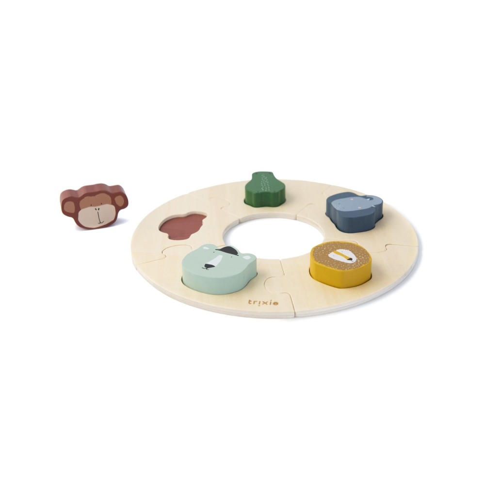 Trixie Baby Holz Steckpuzzle, rund