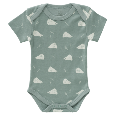 Fresk Babybody Bio-Baumwolle, kurzarm, Igel