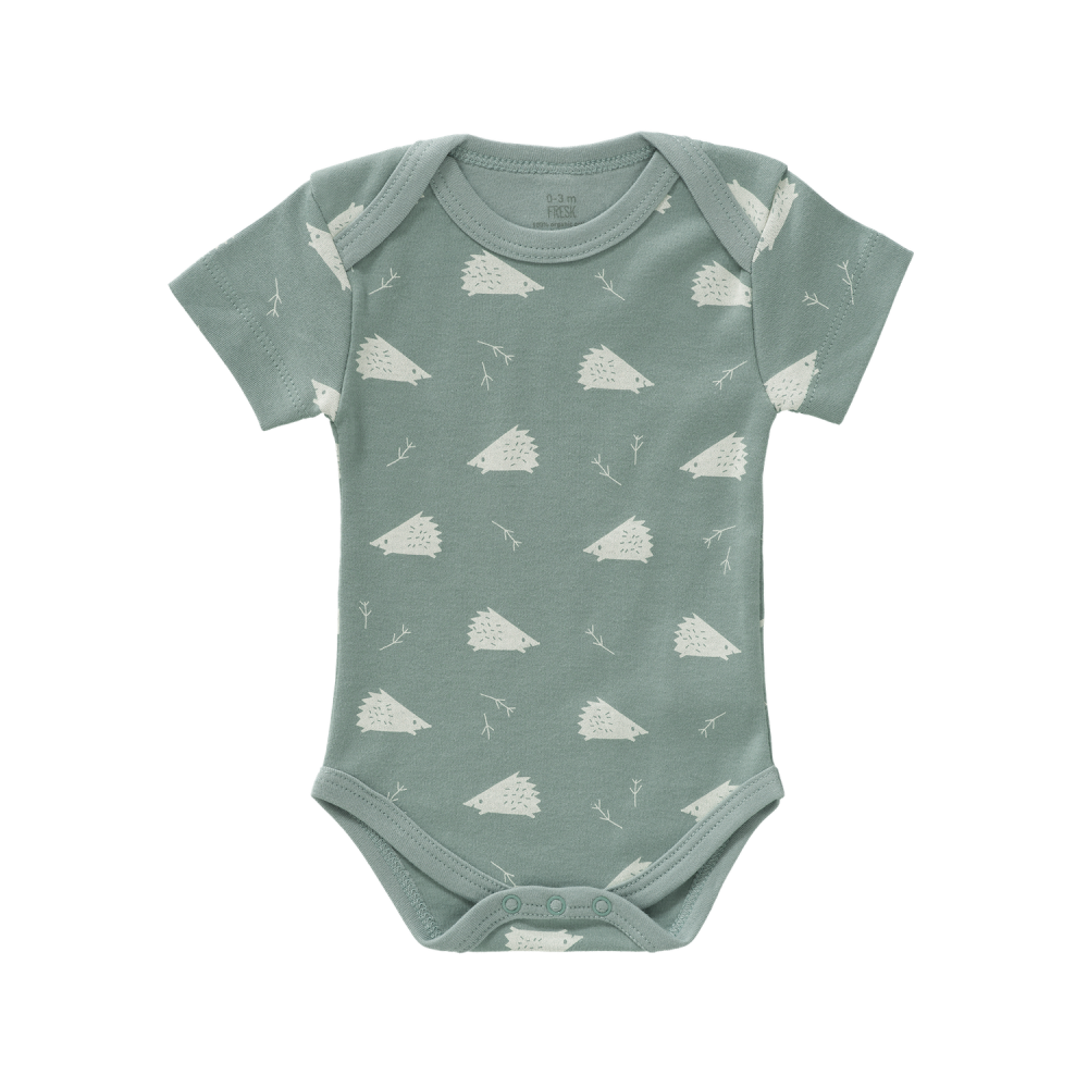 Fresk Babybody Bio-Baumwolle, kurzarm, Igel