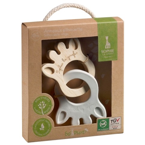 Sophie la girafe Greifling aus Naturkautschuk/ Kautschukbaumholz - Silhuette