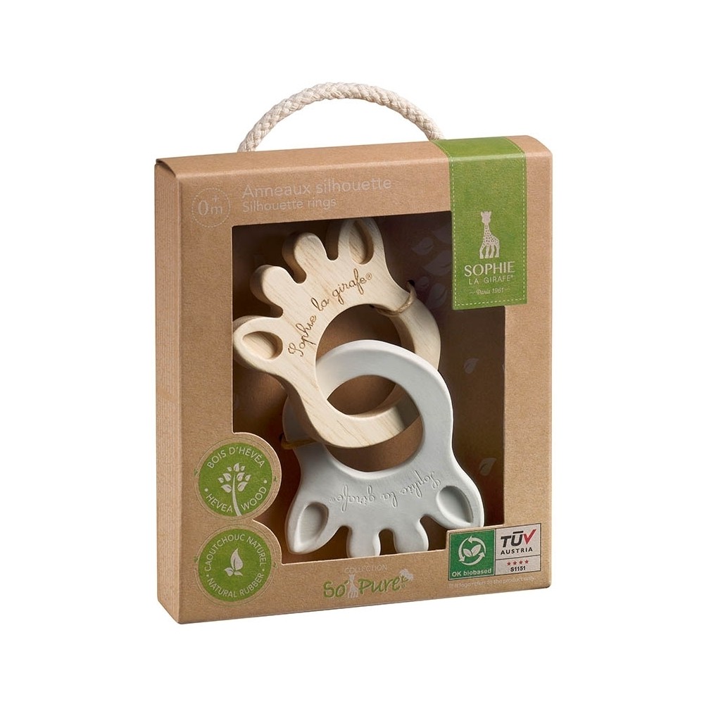 Sophie la girafe Greifling aus Naturkautschuk/ Kautschukbaumholz - Silhuette