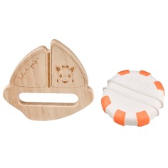 Sophie la girafe Greifling Boot aus Naturkautschuk und Kautschukbaumholz