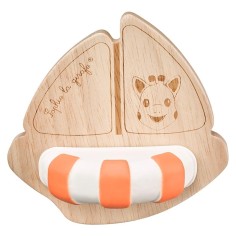 Sophie la girafe Greifling Boot aus Naturkautschuk und Kautschukbaumholz