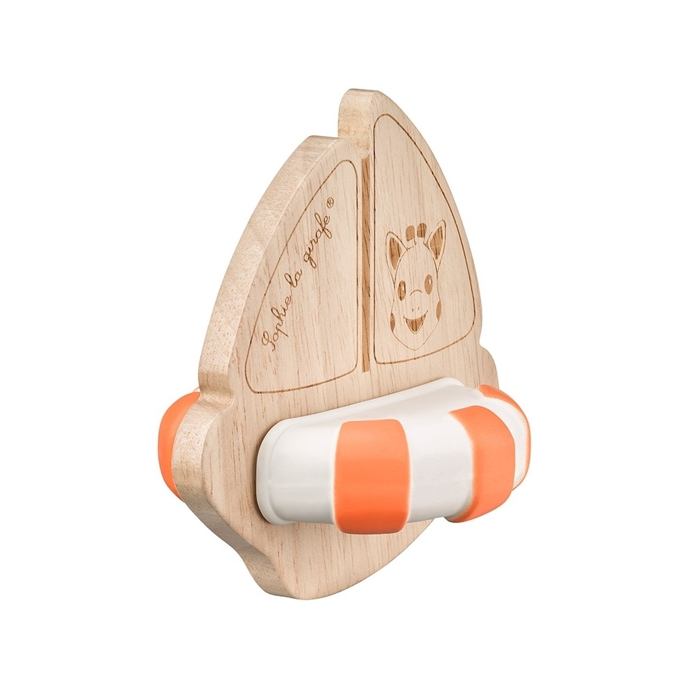 Sophie la girafe Greifling Boot aus Naturkautschuk und Kautschukbaumholz