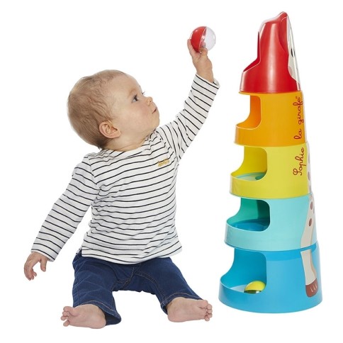 Sophie la girafe Riesen-Stapelpyramide Kugelbahn