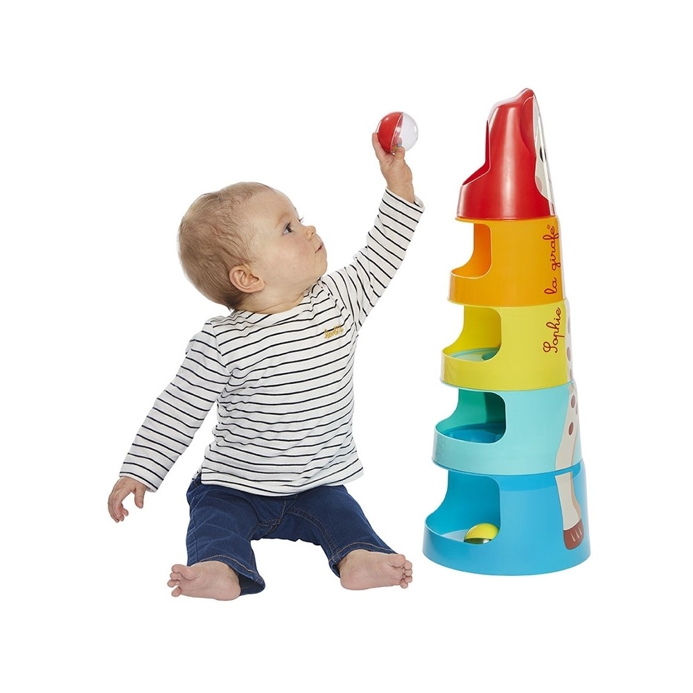 Sophie la girafe Riesen-Stapelpyramide Kugelbahn