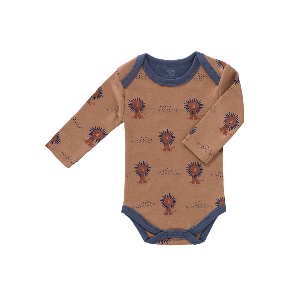 Fresk Babybody Bio-Baumwolle, langarm, Löwe