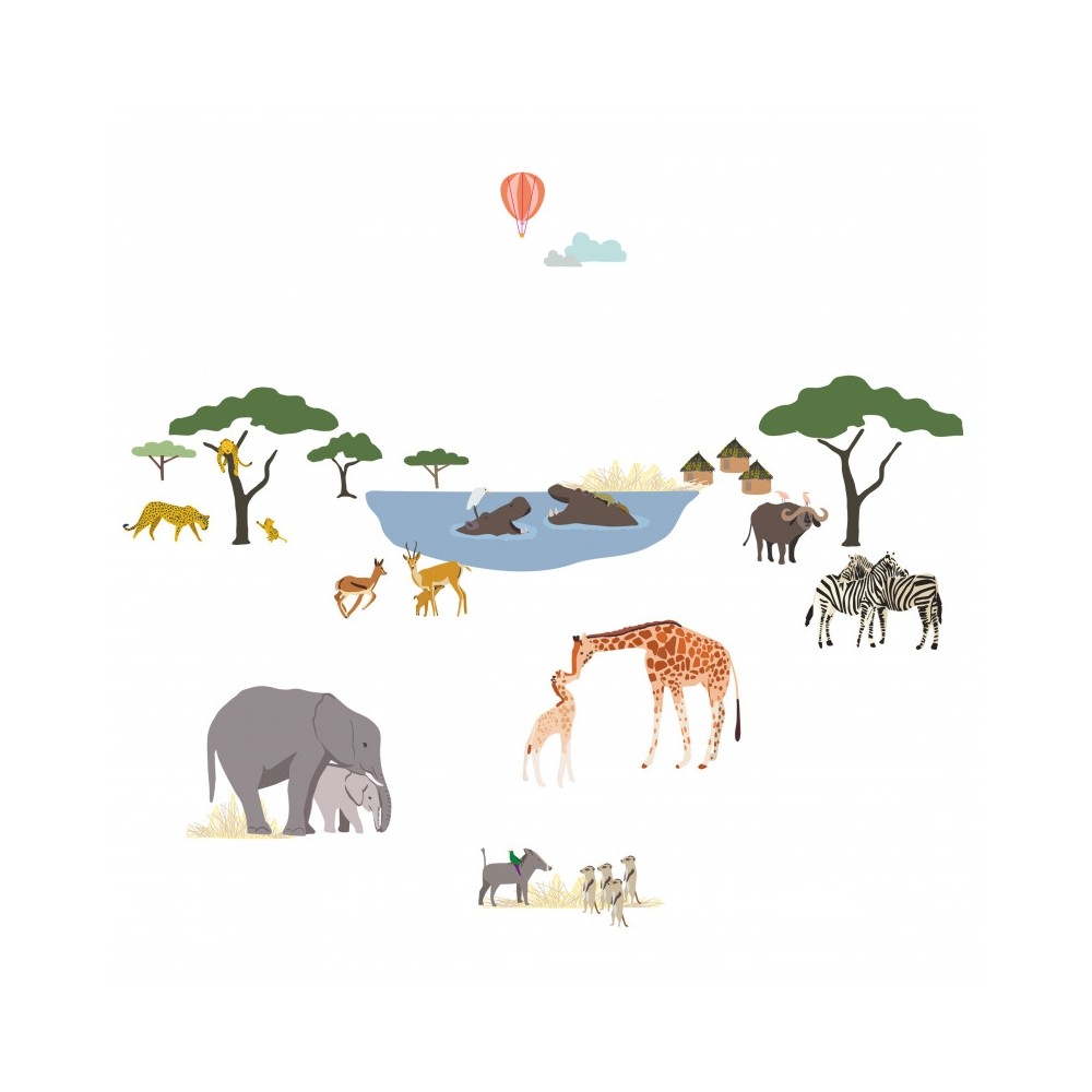 MIMIlou Wandsticker, Safari