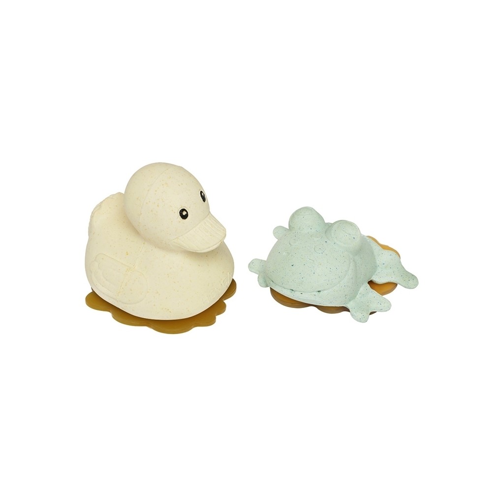 Hevea Badespielzeug Set Ente + Frosch, Sand + Sage