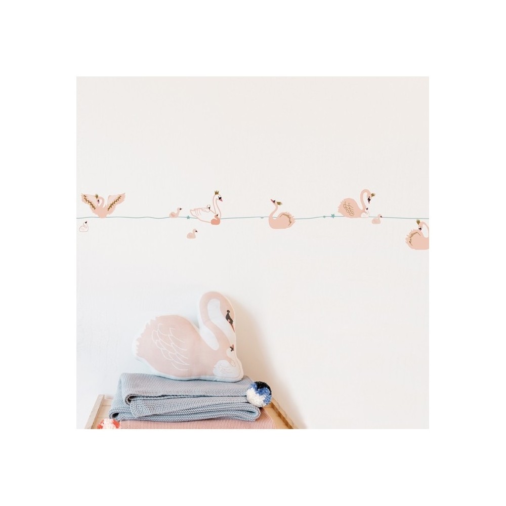 MIMIlou Wandsticker Bordüre 5 m, Schwäne