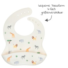 Little Lambo Silikon Esslätzchen, Safari