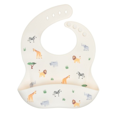 Little Lambo Silikon Esslätzchen, Safari