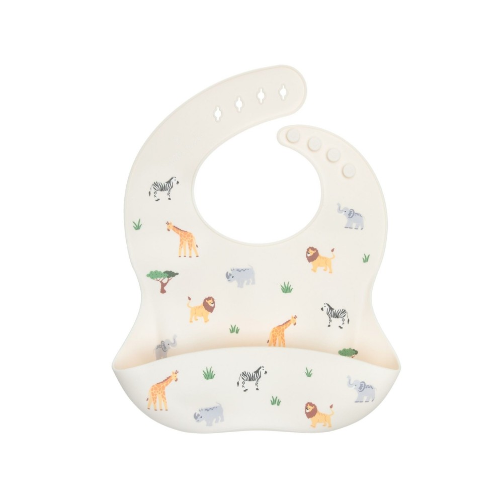 Little Lambo Silikon Esslätzchen, Safari