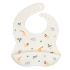 Little Lambo Silikon Esslätzchen, Safari