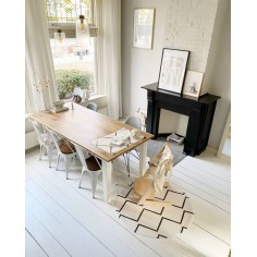 Bodenmatte Schutzmatte, rund 110cm, Beni Ecru