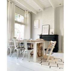 Bodenmatte Schutzmatte, rund 110cm, Beni Ecru