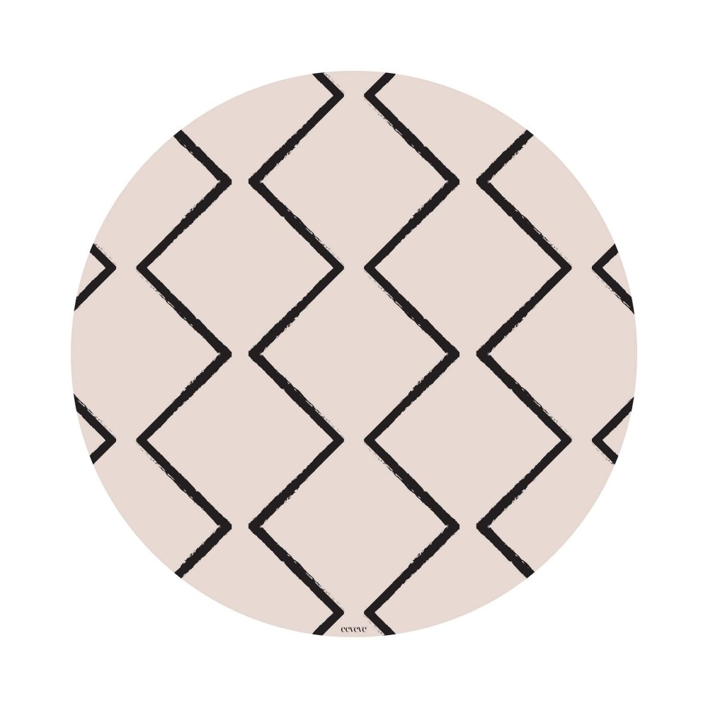 Bodenmatte Schutzmatte, rund 110cm, Beni Ecru