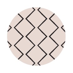 Bodenmatte Schutzmatte, rund 110cm, Beni Ecru
