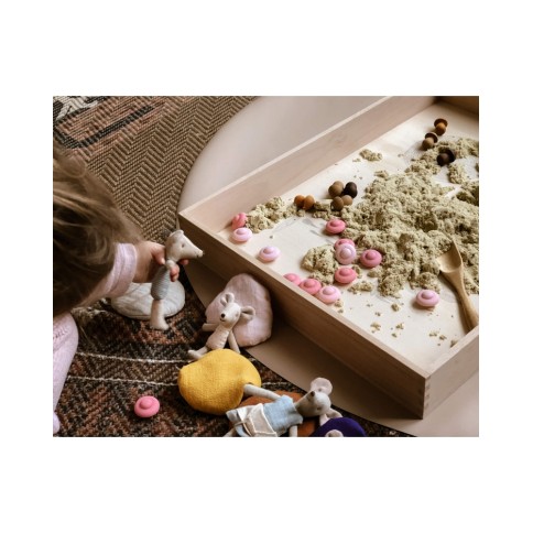 Bodenmatte Schutzmatte, rund 110cm, Mokka