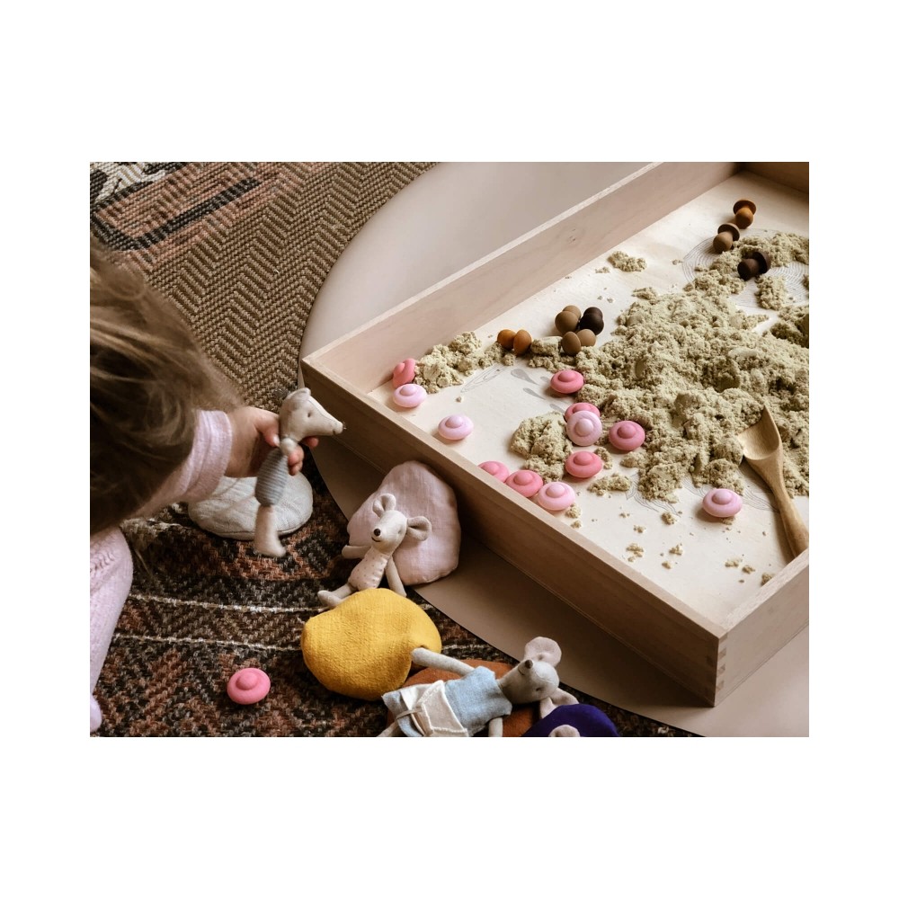 Bodenmatte Schutzmatte, rund 110cm, Mokka