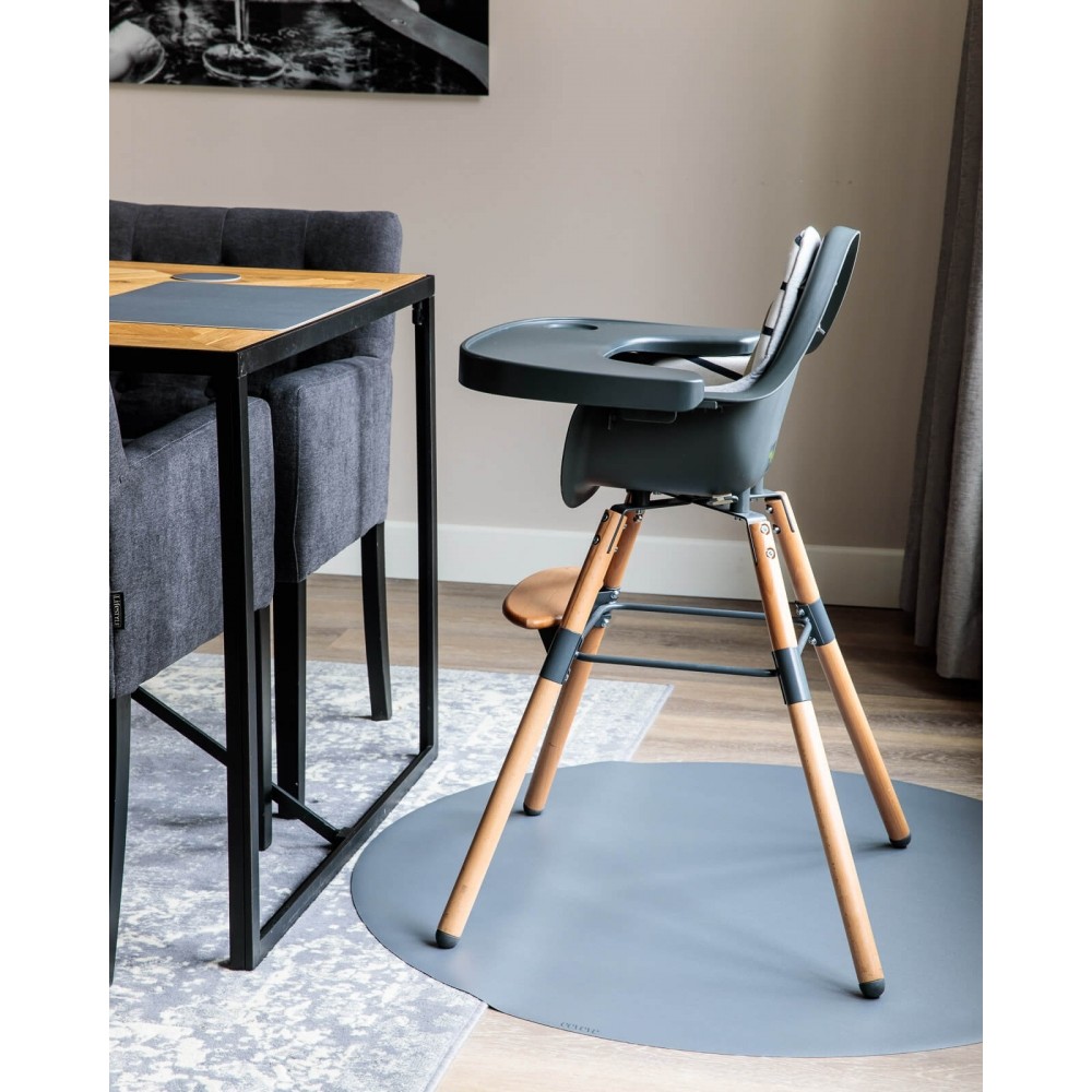 Bodenmatte Schutzmatte, rund 110cm, Granit Grau