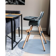 Bodenmatte Schutzmatte, rund 110cm, Granit Grau