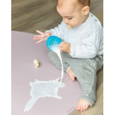 Bodenmatte Schutzmatte, rund 110cm, Altrosa