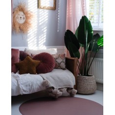 Bodenmatte Schutzmatte, rund 110cm, Powder Blush