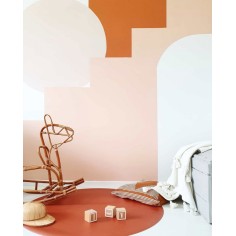 Bodenmatte Schutzmatte, rund 110cm, Rost