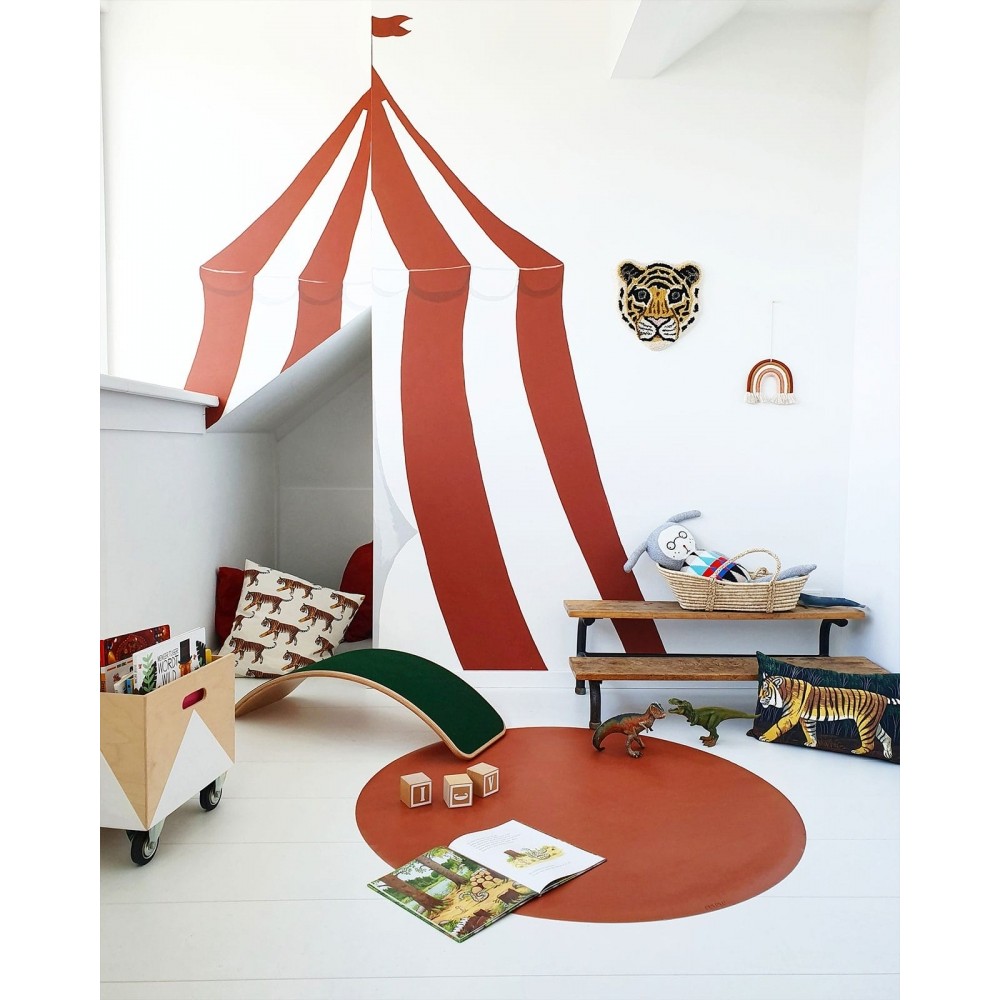 Bodenmatte Schutzmatte, rund 110cm, Rost